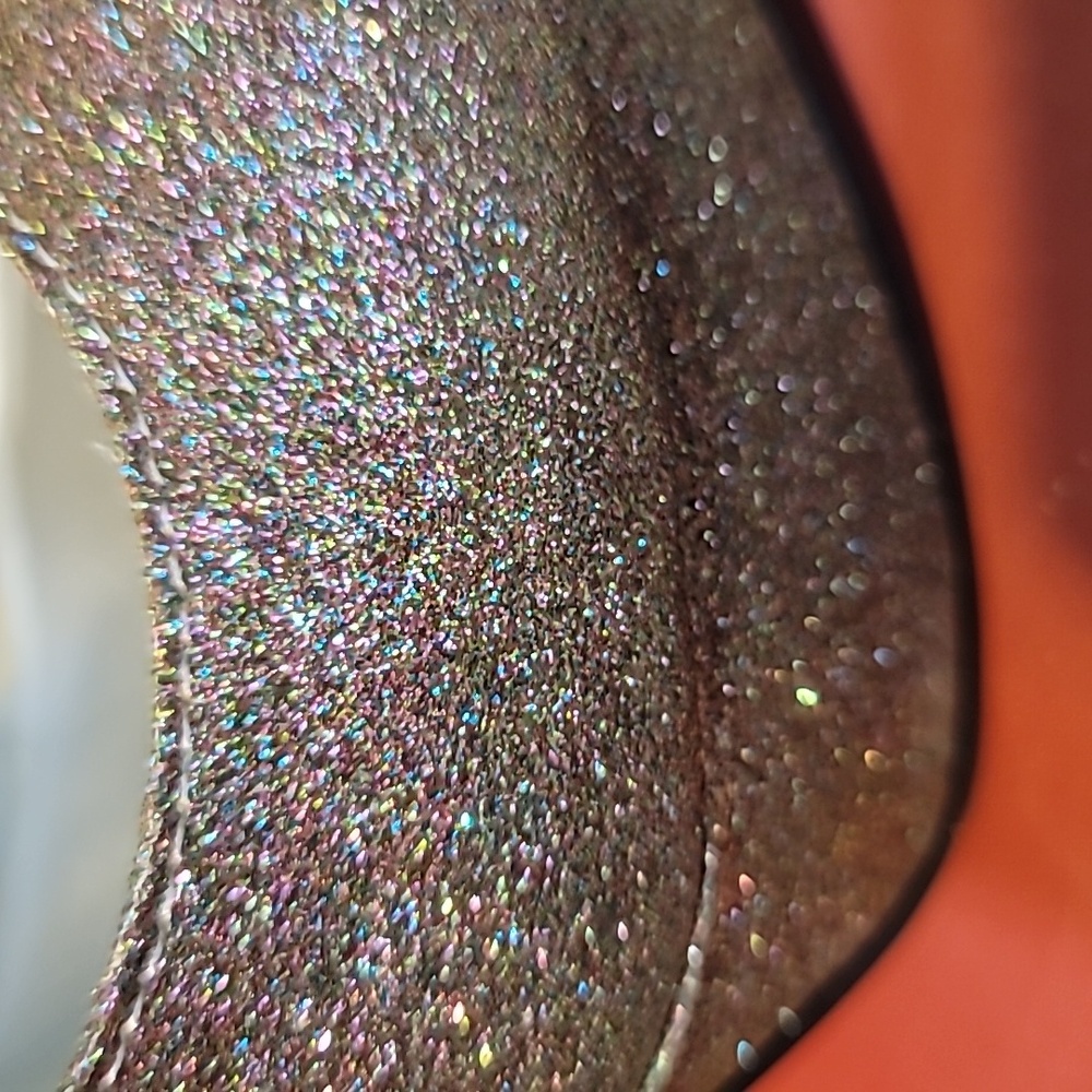 Speed Limit 98 Jones-H Closed Toe Platform 5.5" Glitter Stiletto Heel, Size 9 - Picture 2 of 12